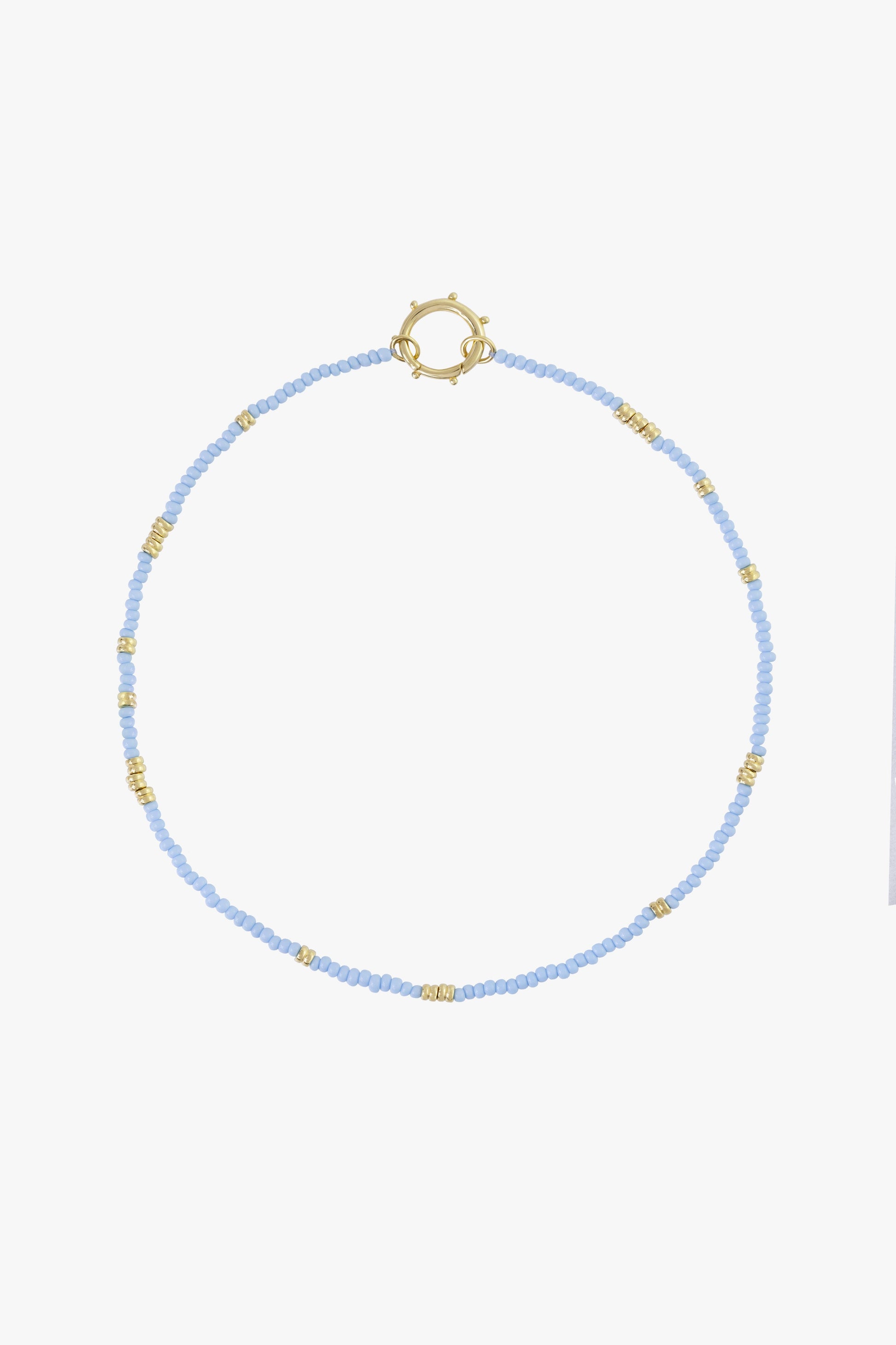 Blue clasp necklace gold plated-abc