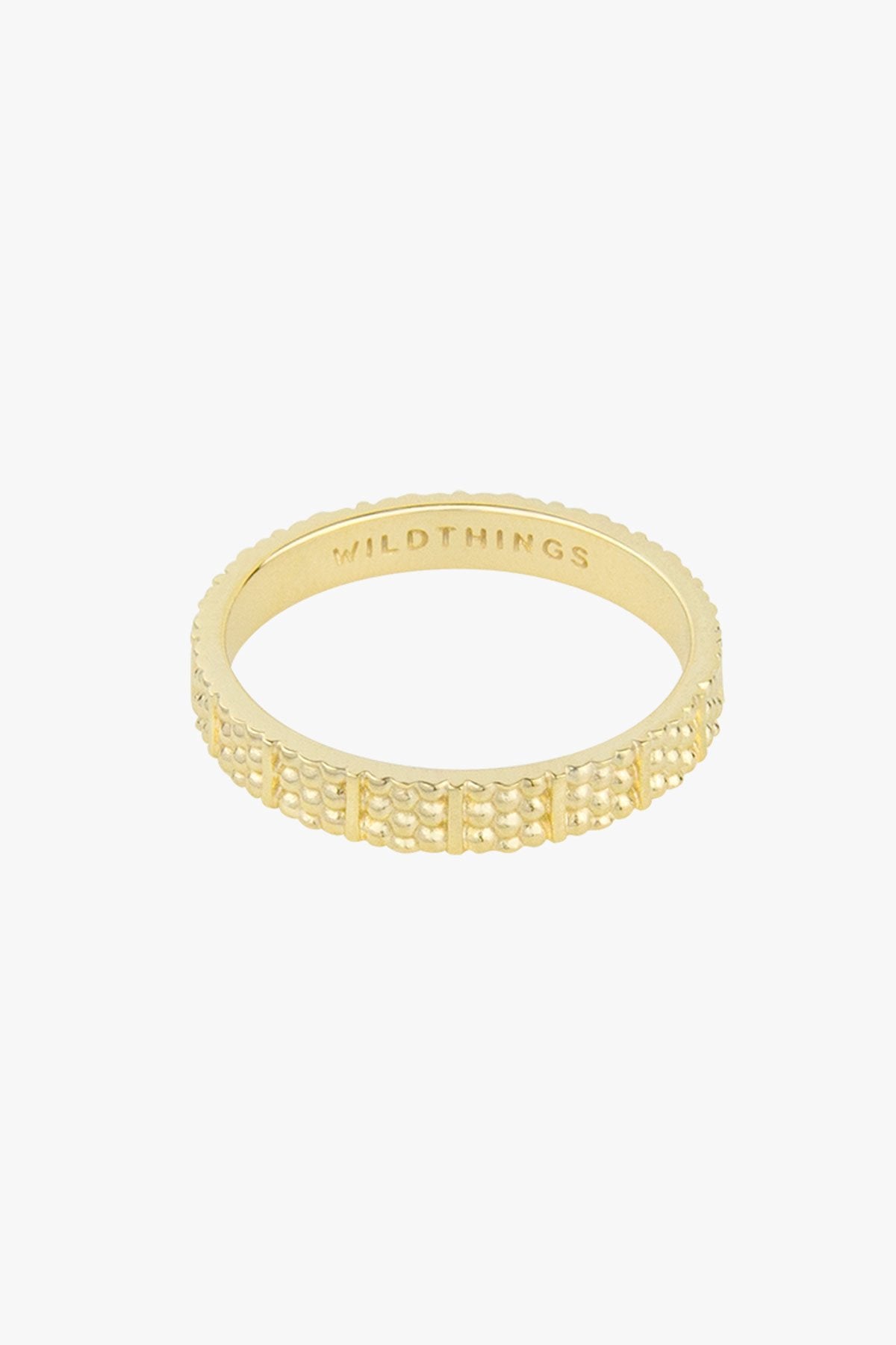 Dots n stripes ring gold plated-abc