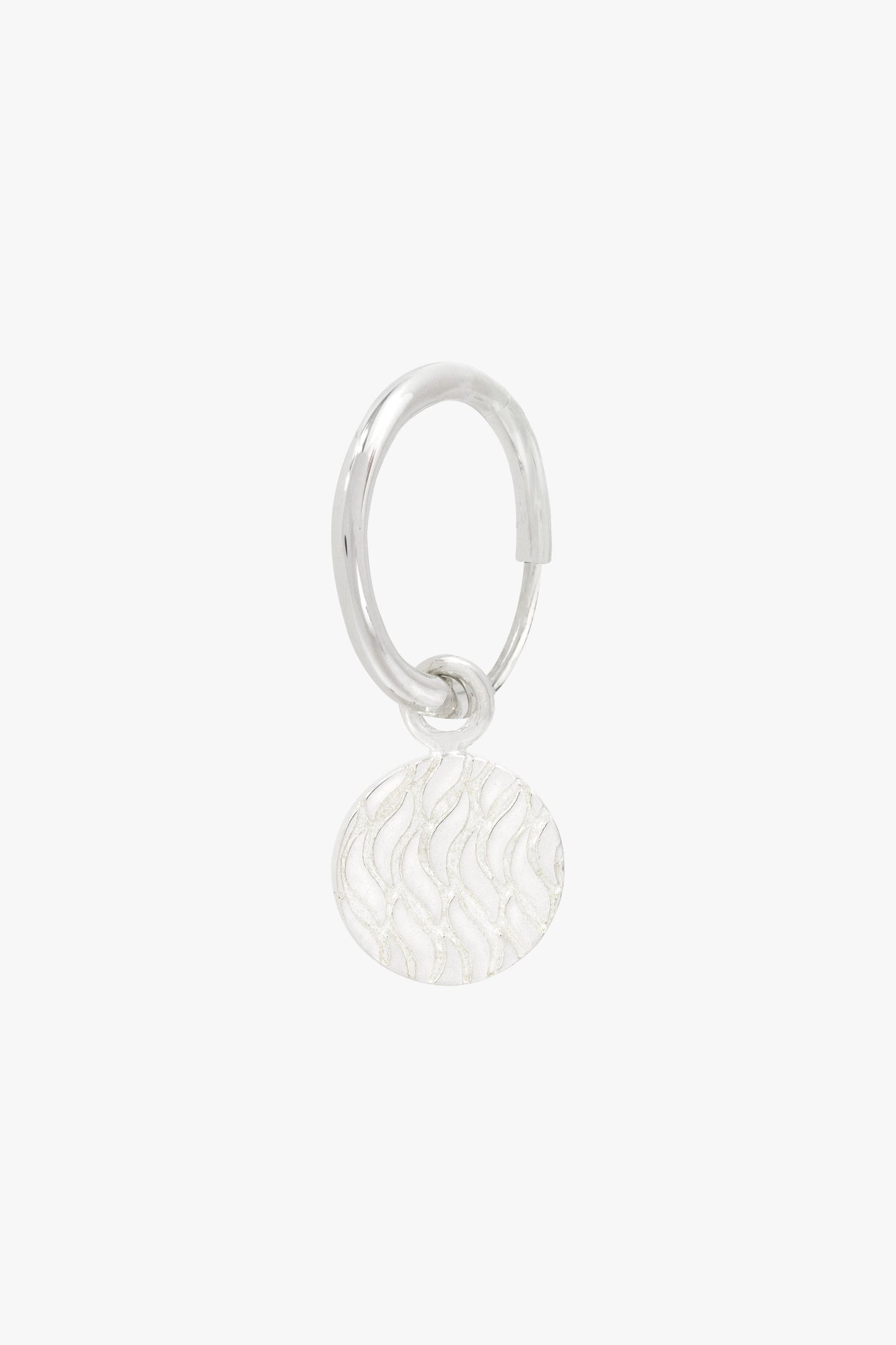 Waves coin earring silver-Earring-wildthings_collectables-Silver---abc