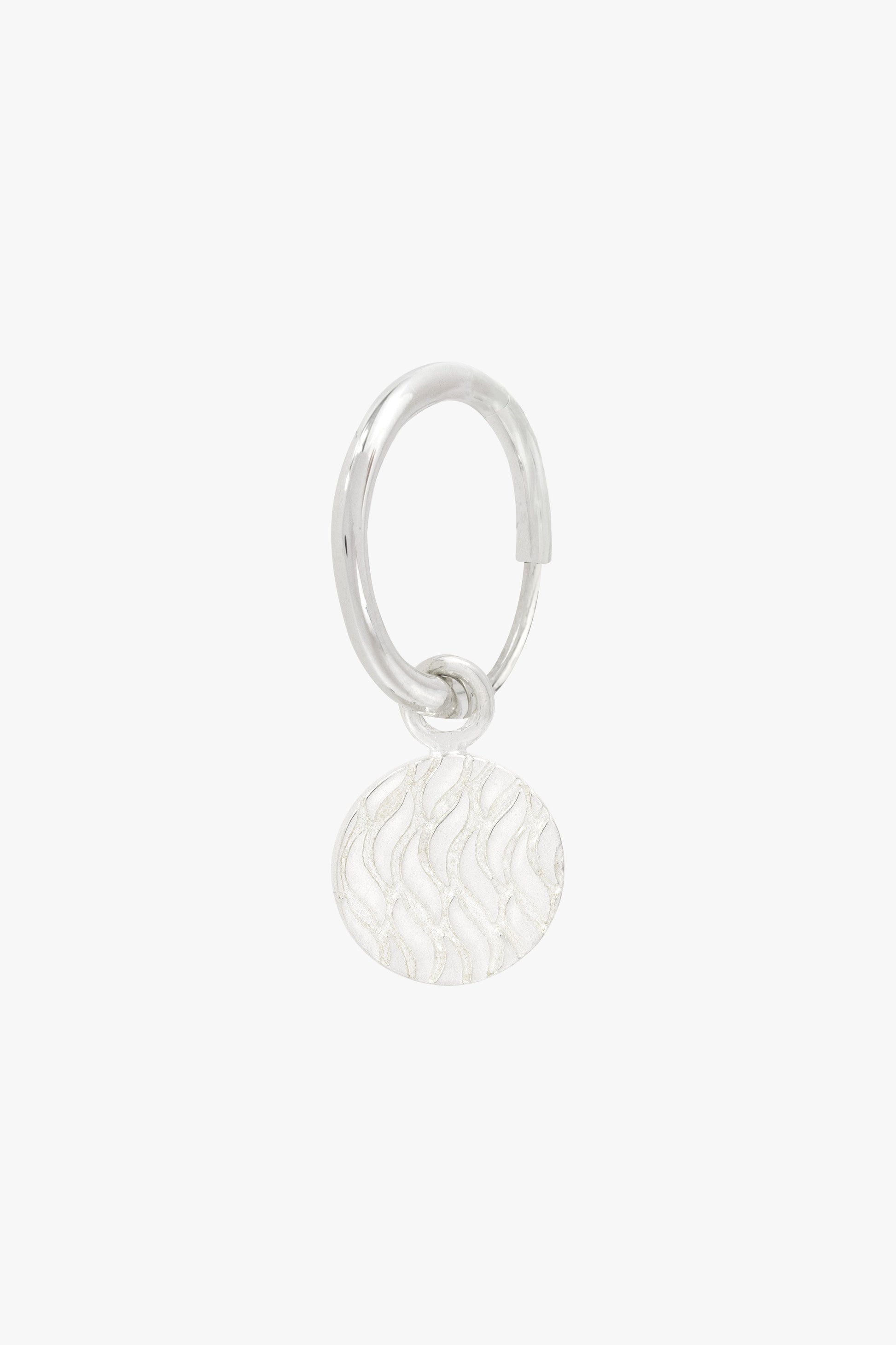 Waves coin earring silver-Earring-wildthings_collectables-Silver---abc