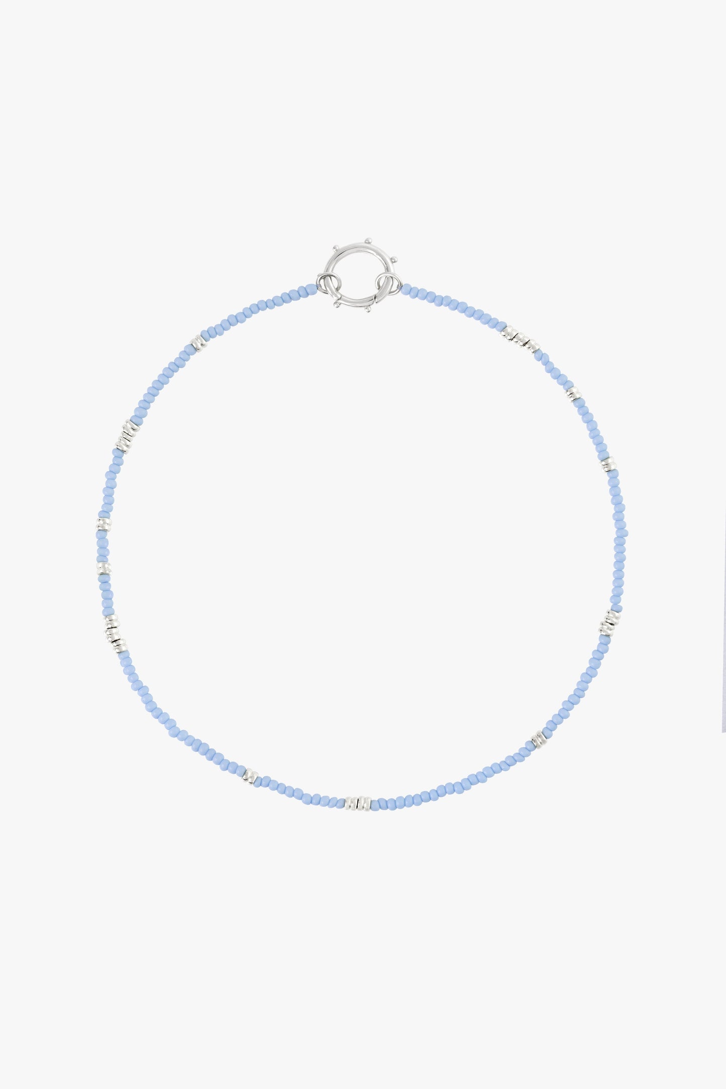 Blue clasp necklace silver-abc