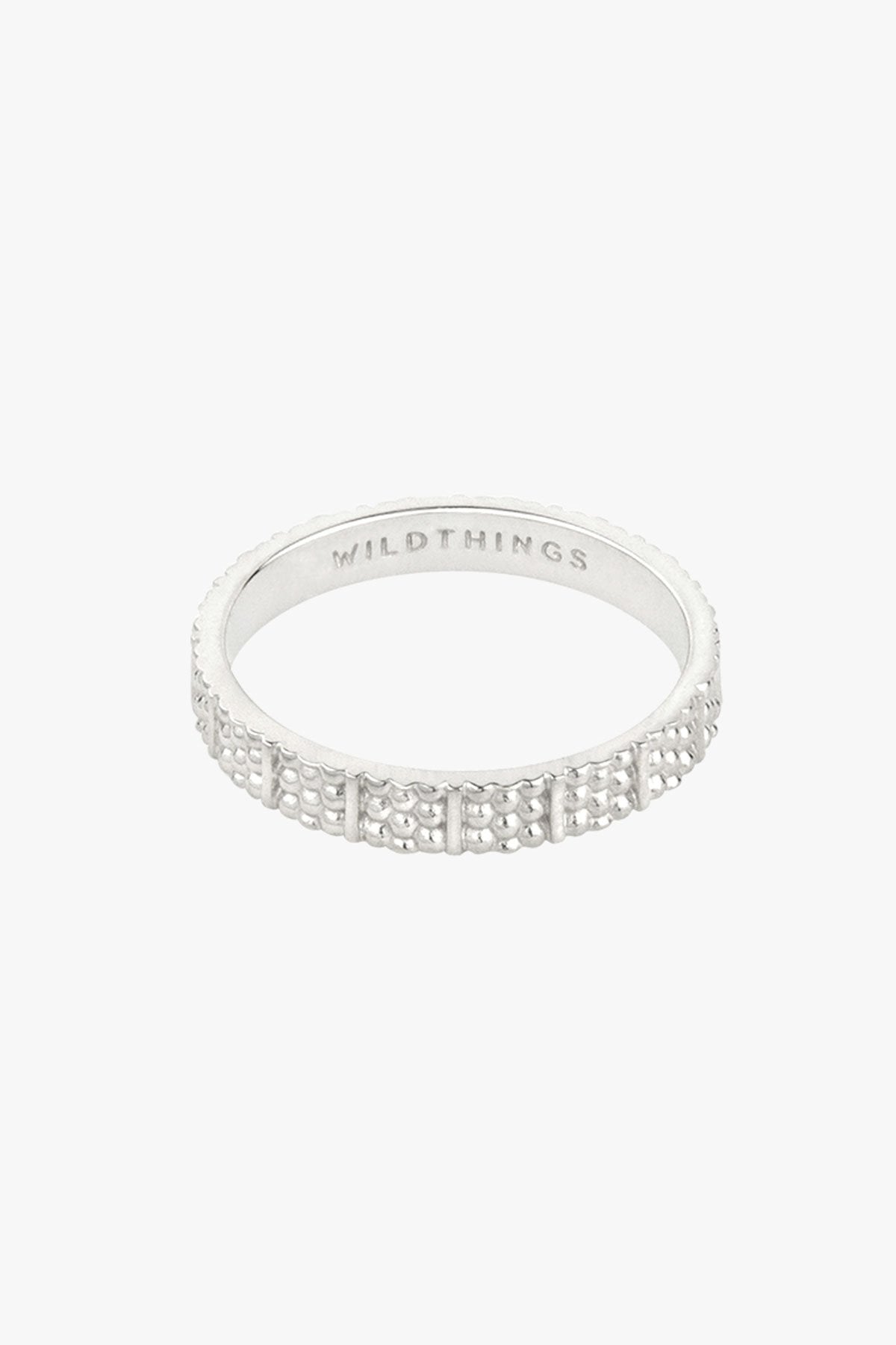 Dots n stripes ring silver-abc