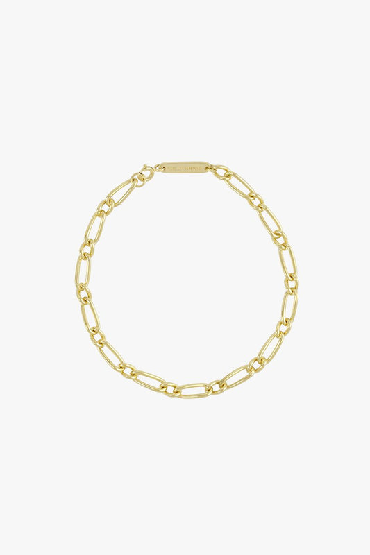Chunky figaro bracelet gold plated-abc