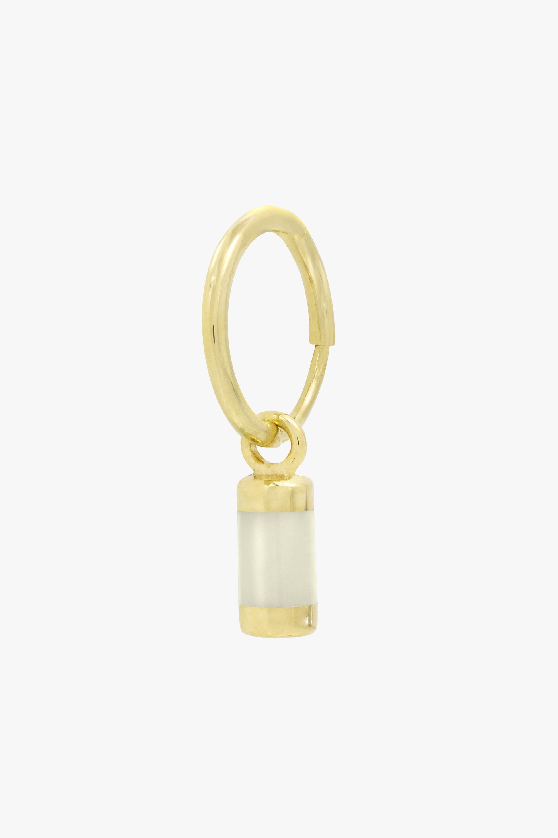 Cloud white earring gold plated-abc