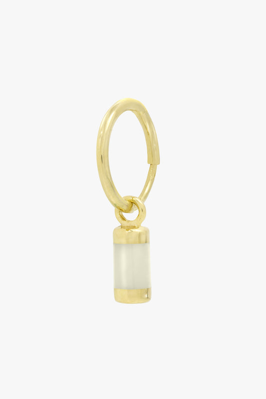 Cloud white earring gold plated-abc