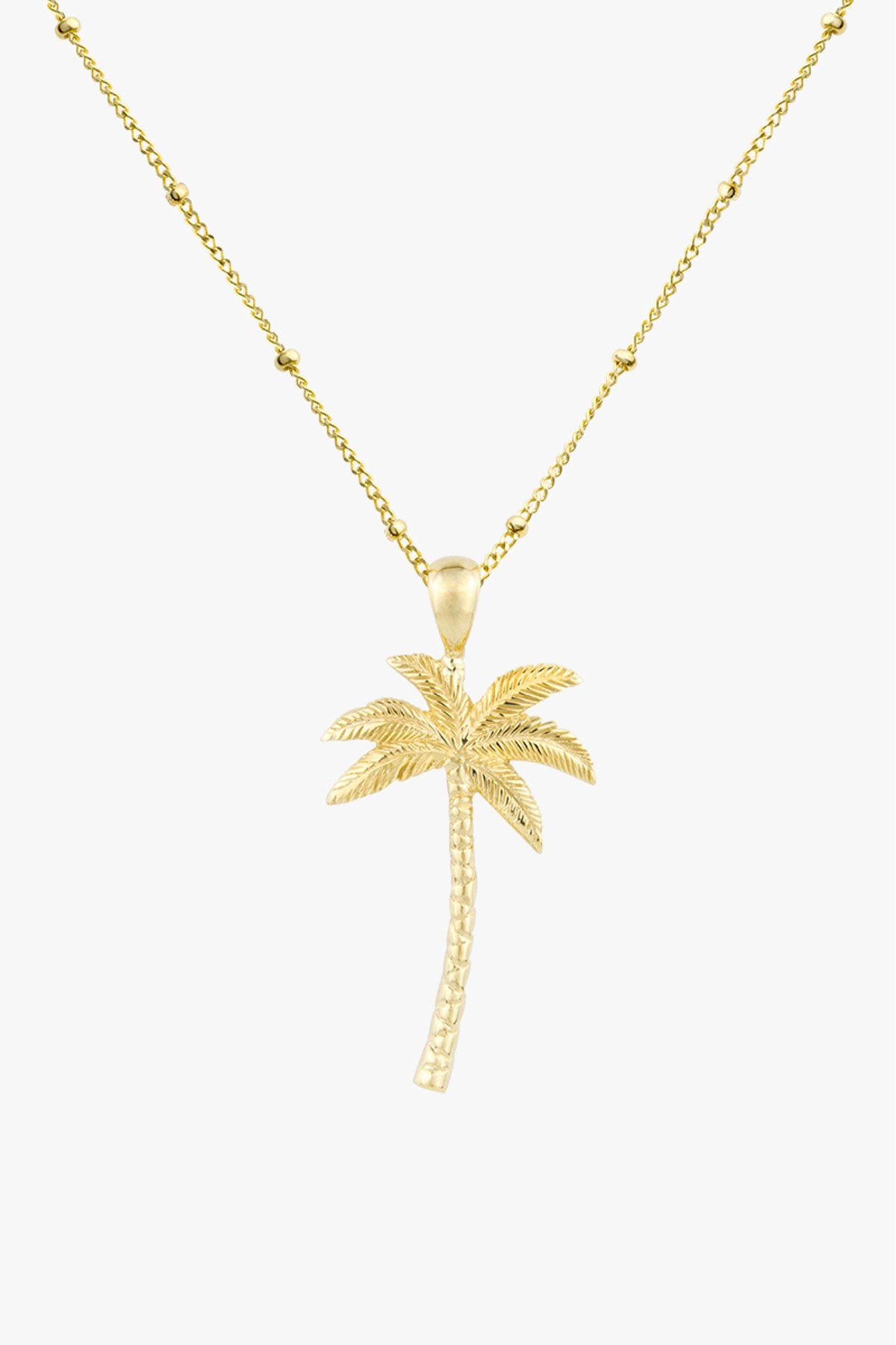 Palm tree pendant gold plated-abc