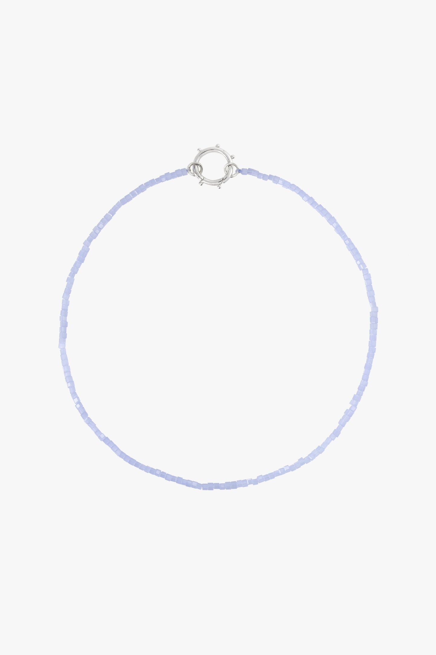 Blue sky clasp necklace silver-abc