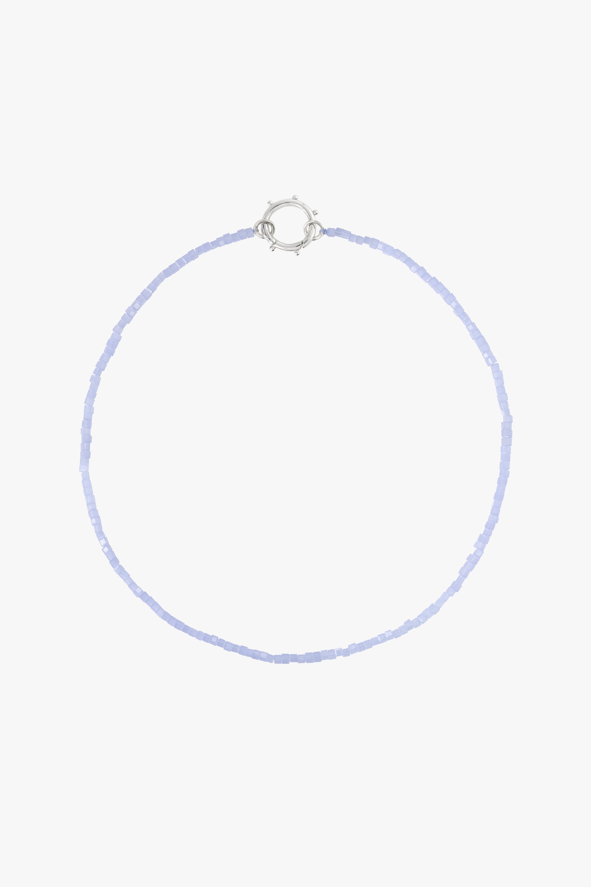 Blue sky clasp necklace silver-abc