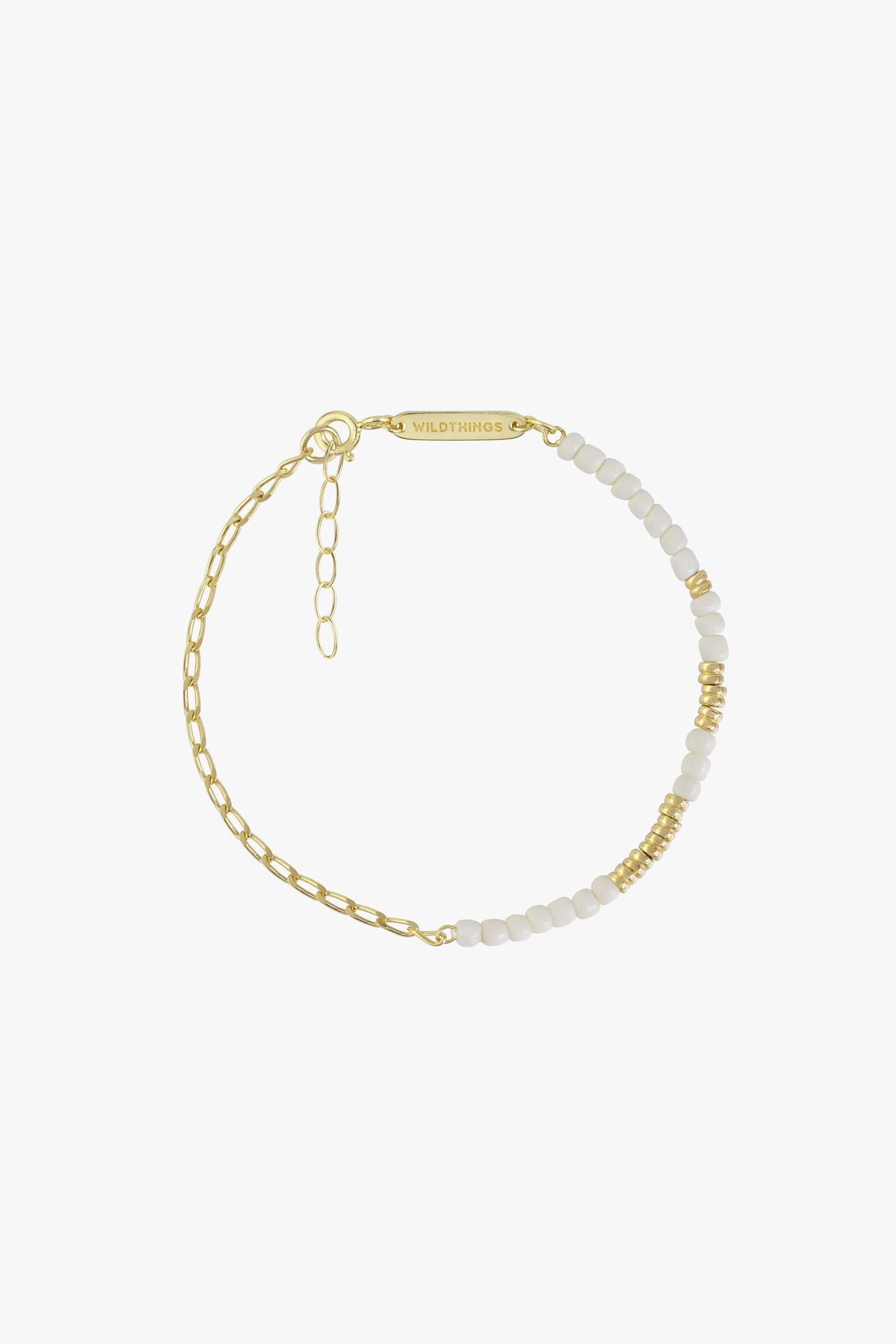 Think twice chain bracelet white gold plated-Bracelet-wildthings_collectables-Gold plated---abc