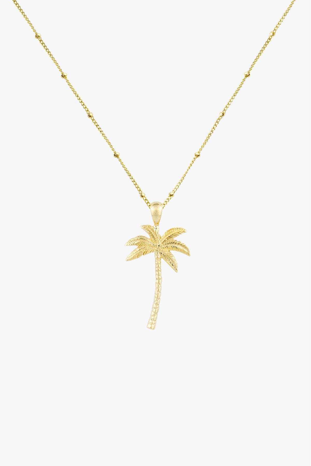 Palm tree pendant gold plated-abc