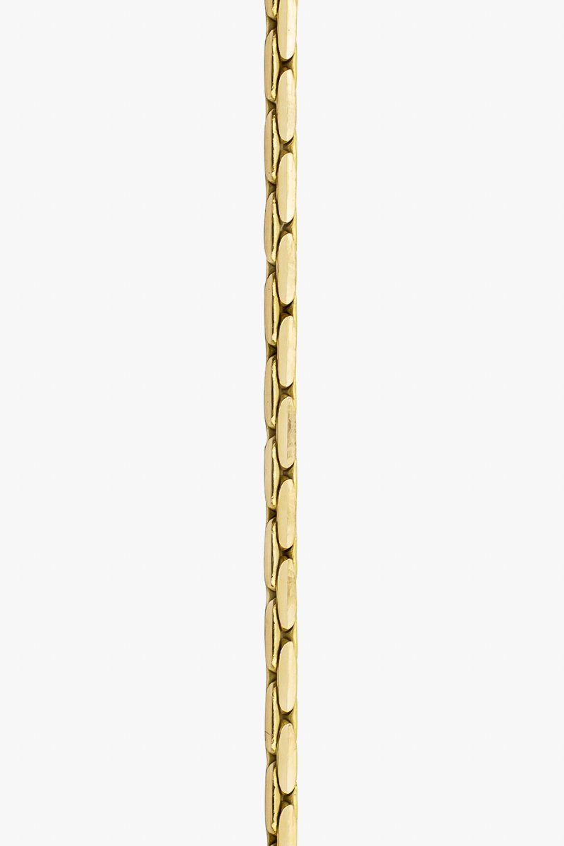 Long snake necklace 14k solid gold (54 cm)-abc