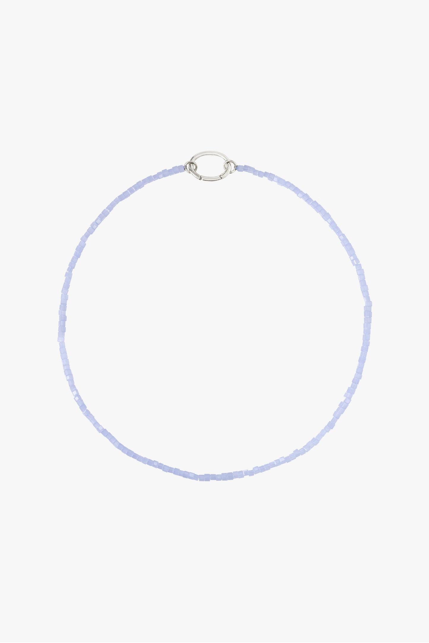 Blue sky clasp necklace silver-abc