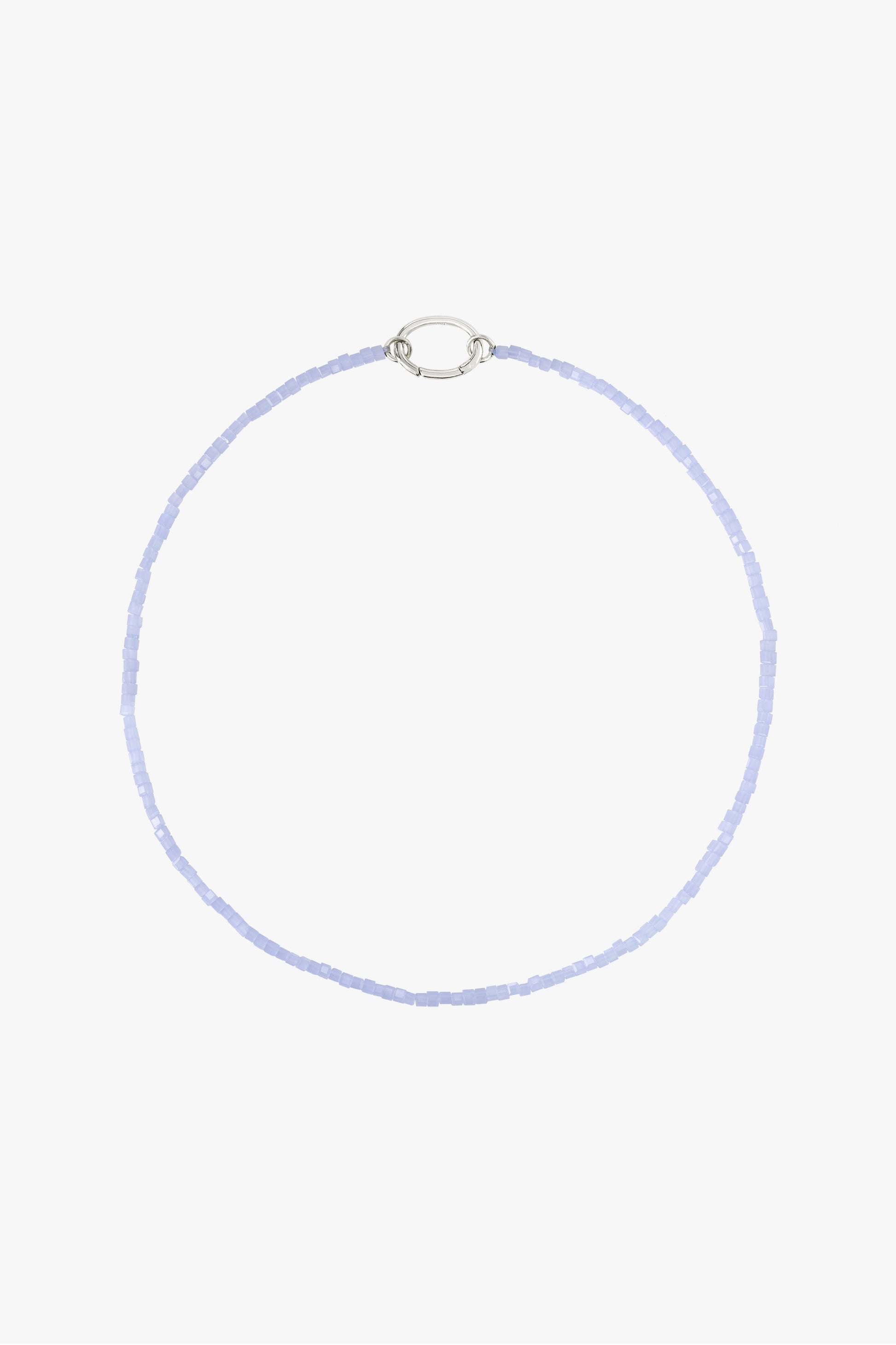 Blue sky clasp necklace silver-abc