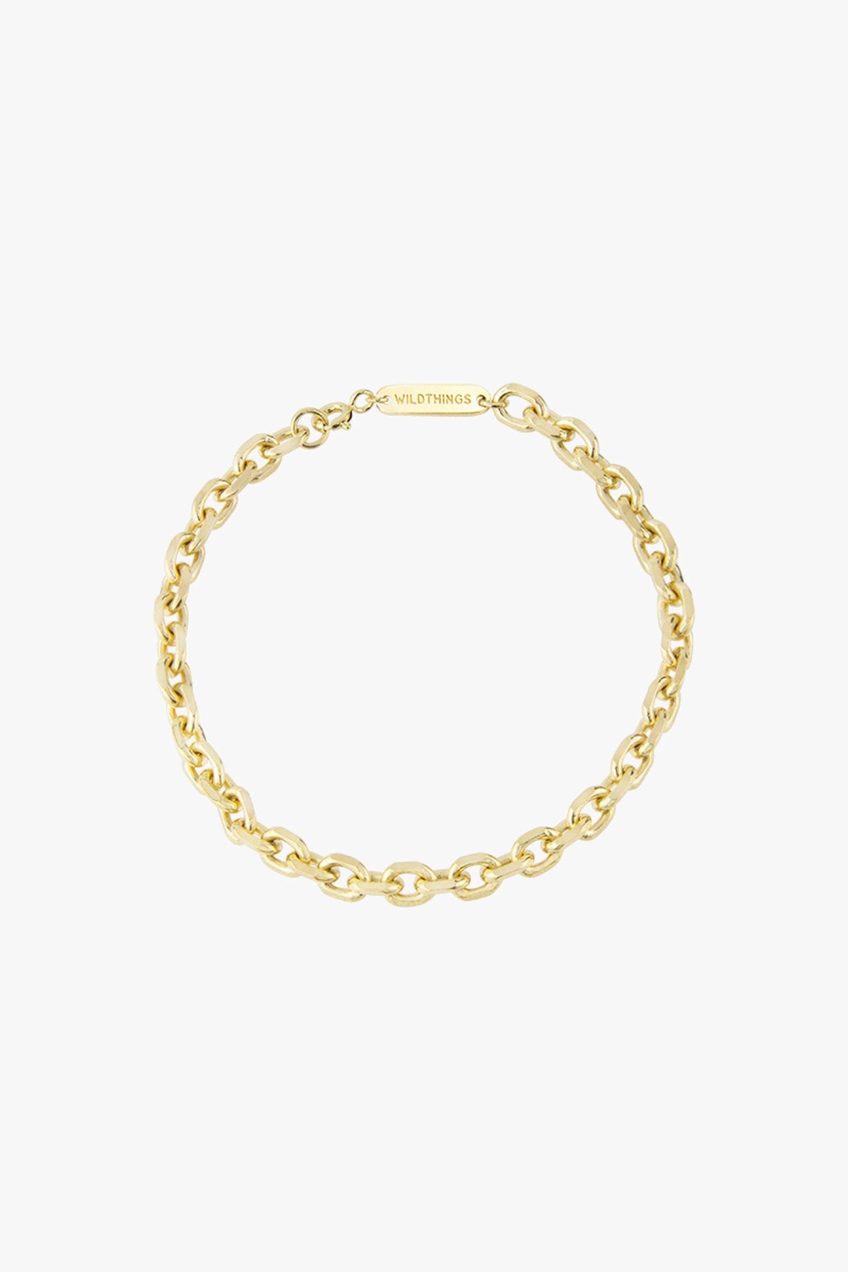 Chunky chain bracelet gold plated-abc