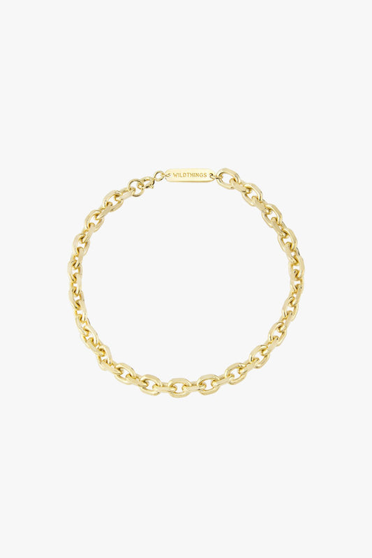 Chunky chain bracelet gold plated-abc