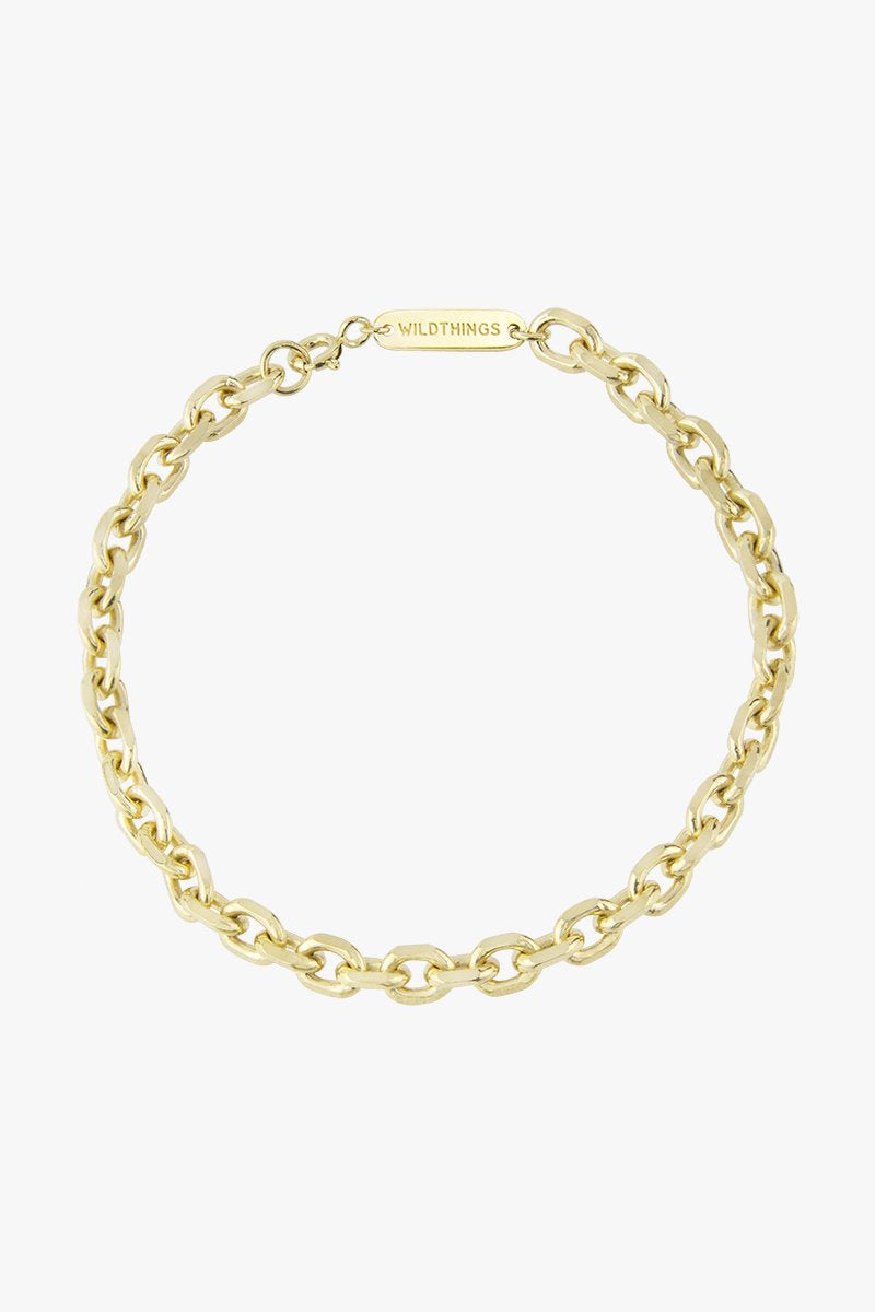 Chunky chain bracelet gold plated-abc