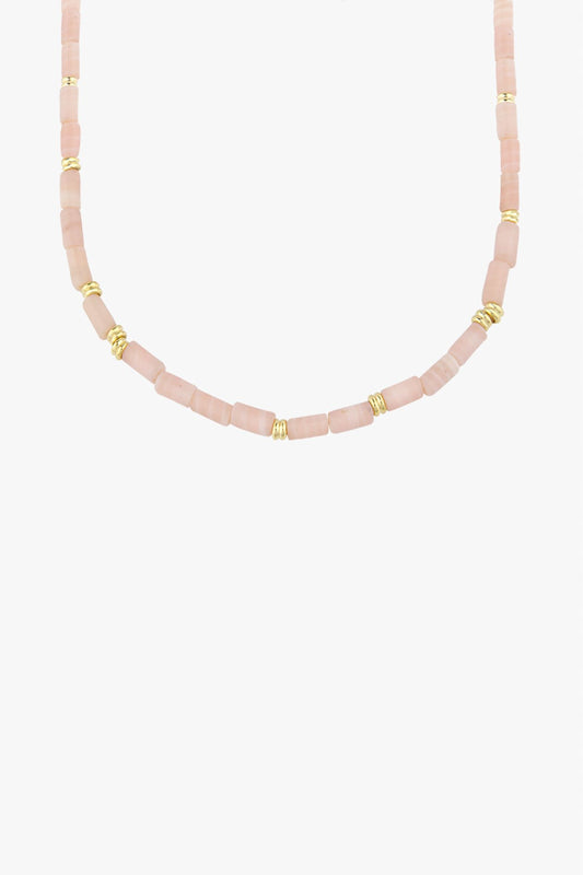 Pink cloud necklace gold plated (34cm)-Necklace-wildthings_collectables-Gold plated---abc