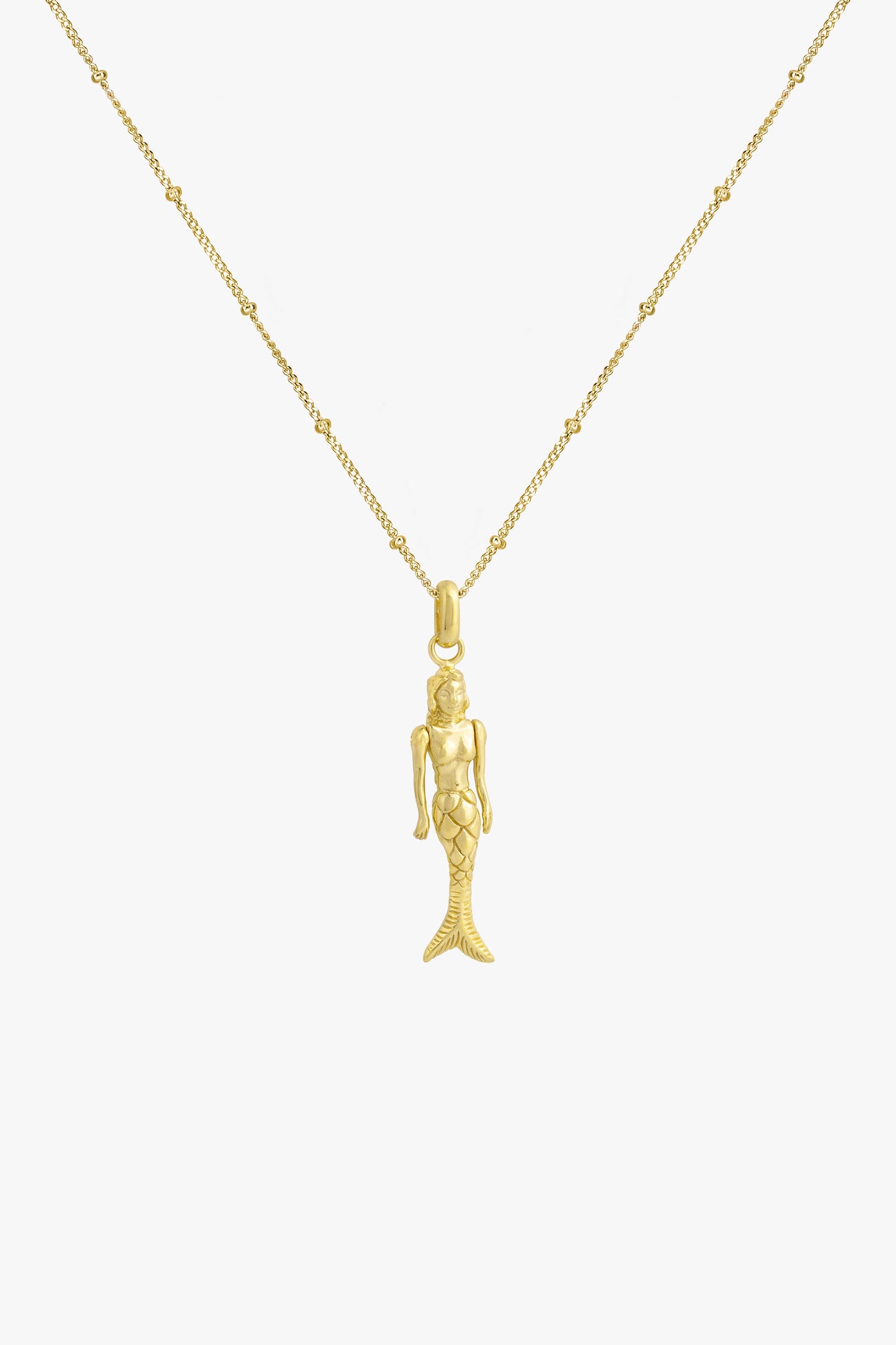 Mermaid pendant gold plated-abc
