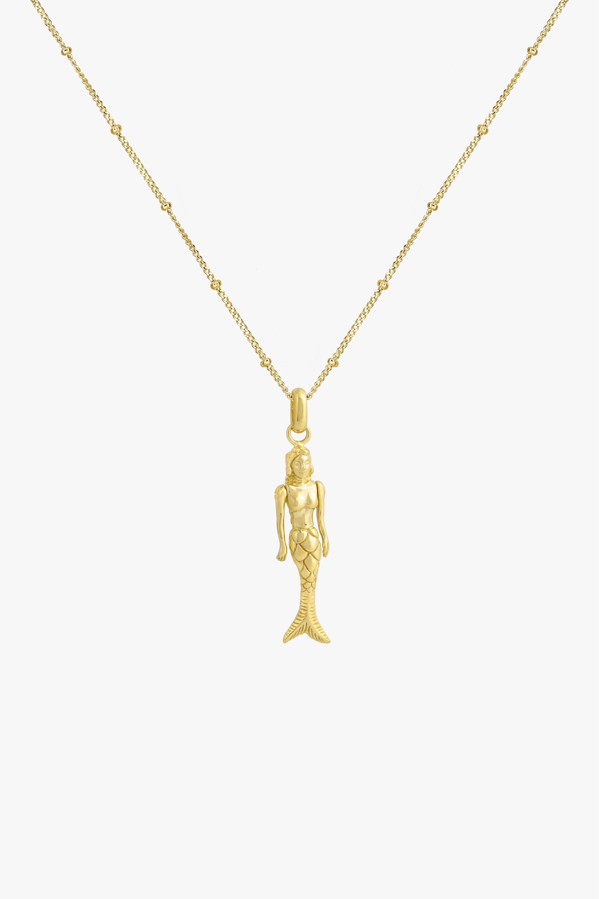 Mermaid pendant gold plated-abc