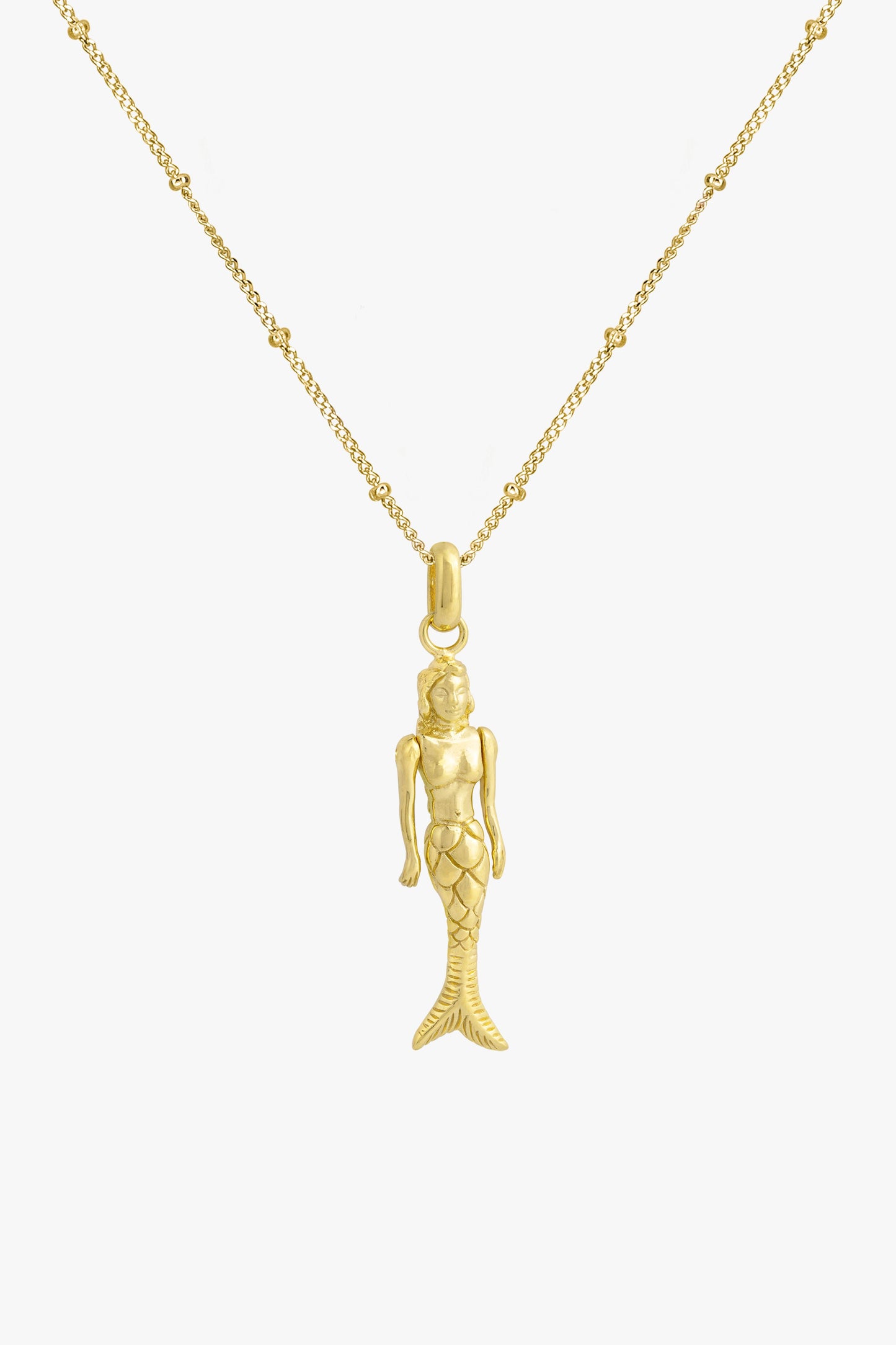 Mermaid pendant gold plated-abc