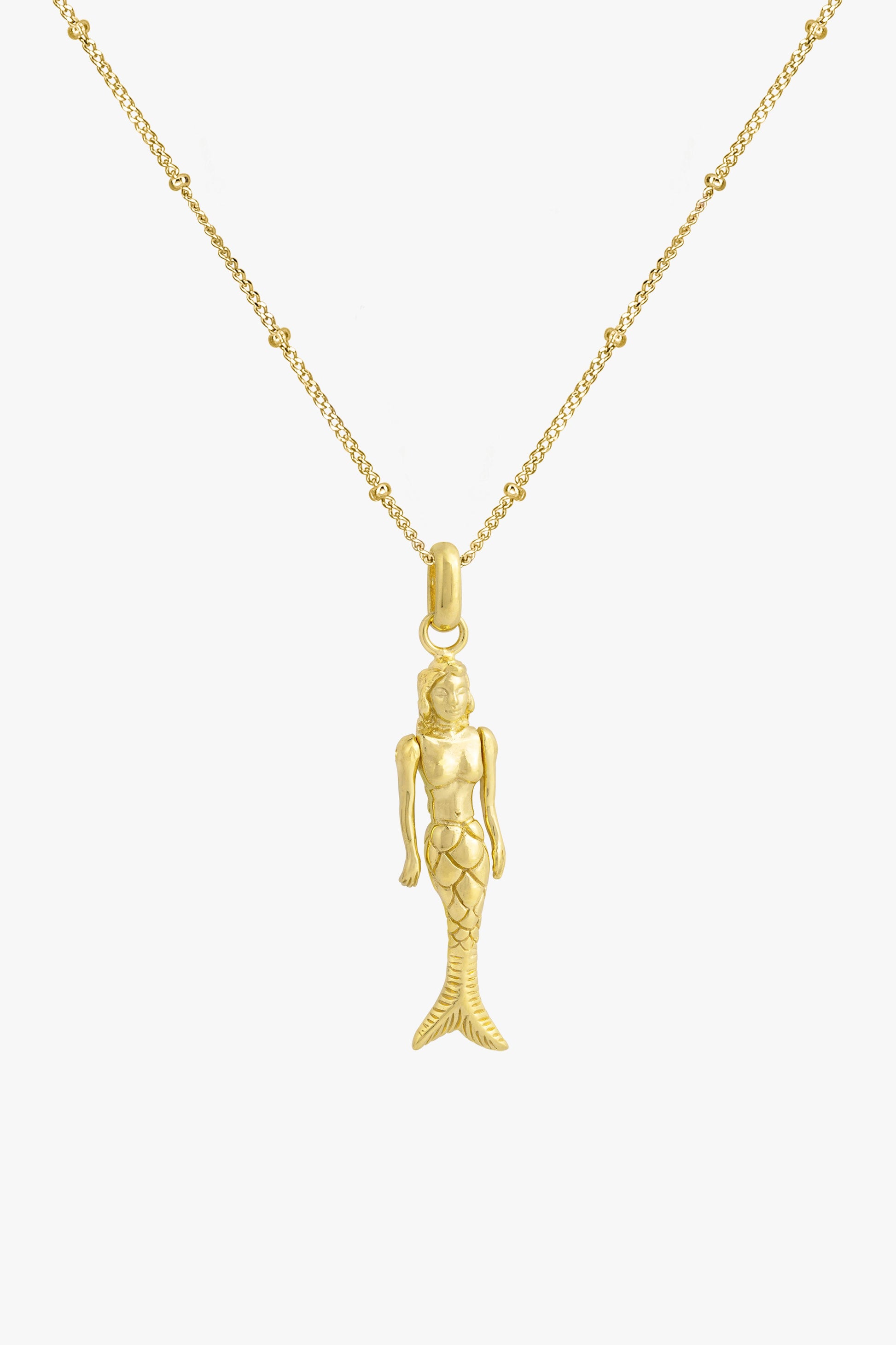 Mermaid pendant gold plated-abc