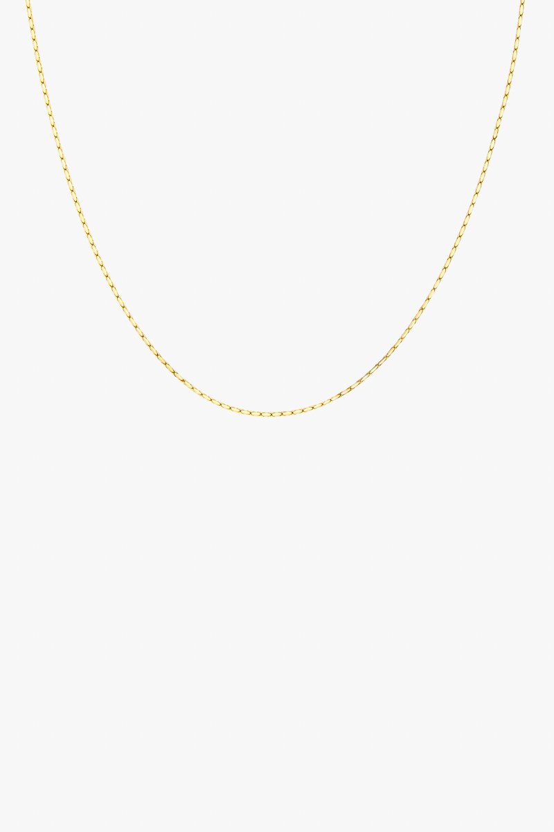 Long snake necklace 14k solid gold (54 cm)-abc