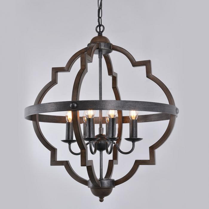 Hyatt large hanging lamp in grey iron-abc