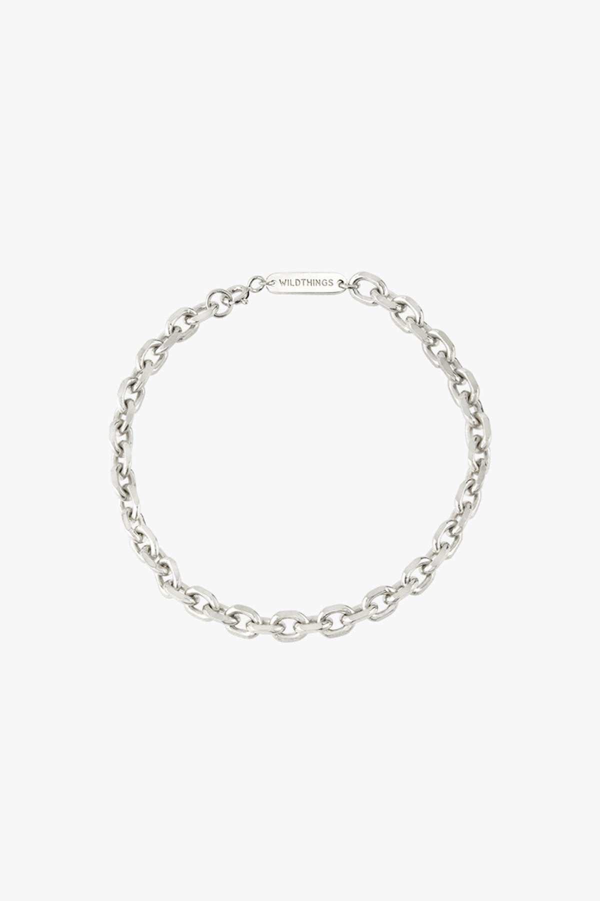 Chunky chain bracelet silver-abc