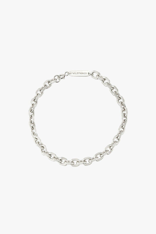 Chunky chain bracelet silver-abc