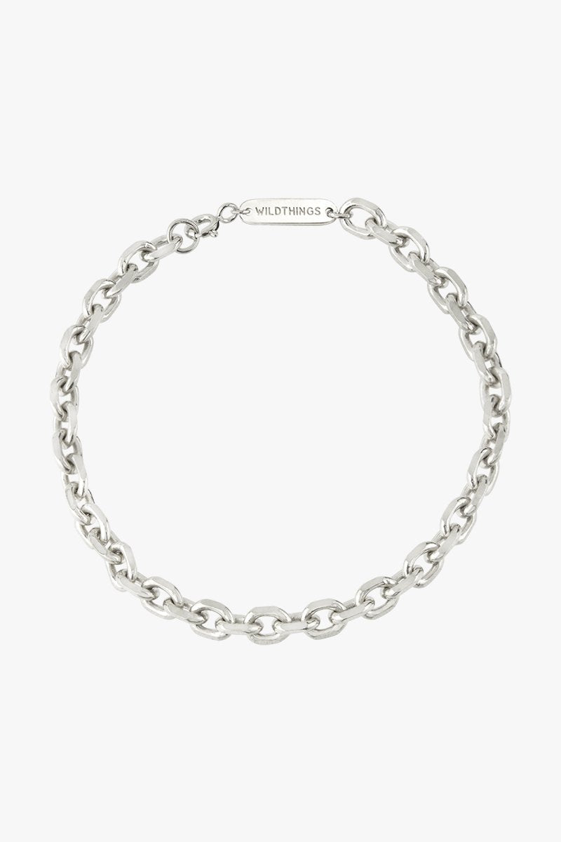 Chunky chain bracelet silver-abc