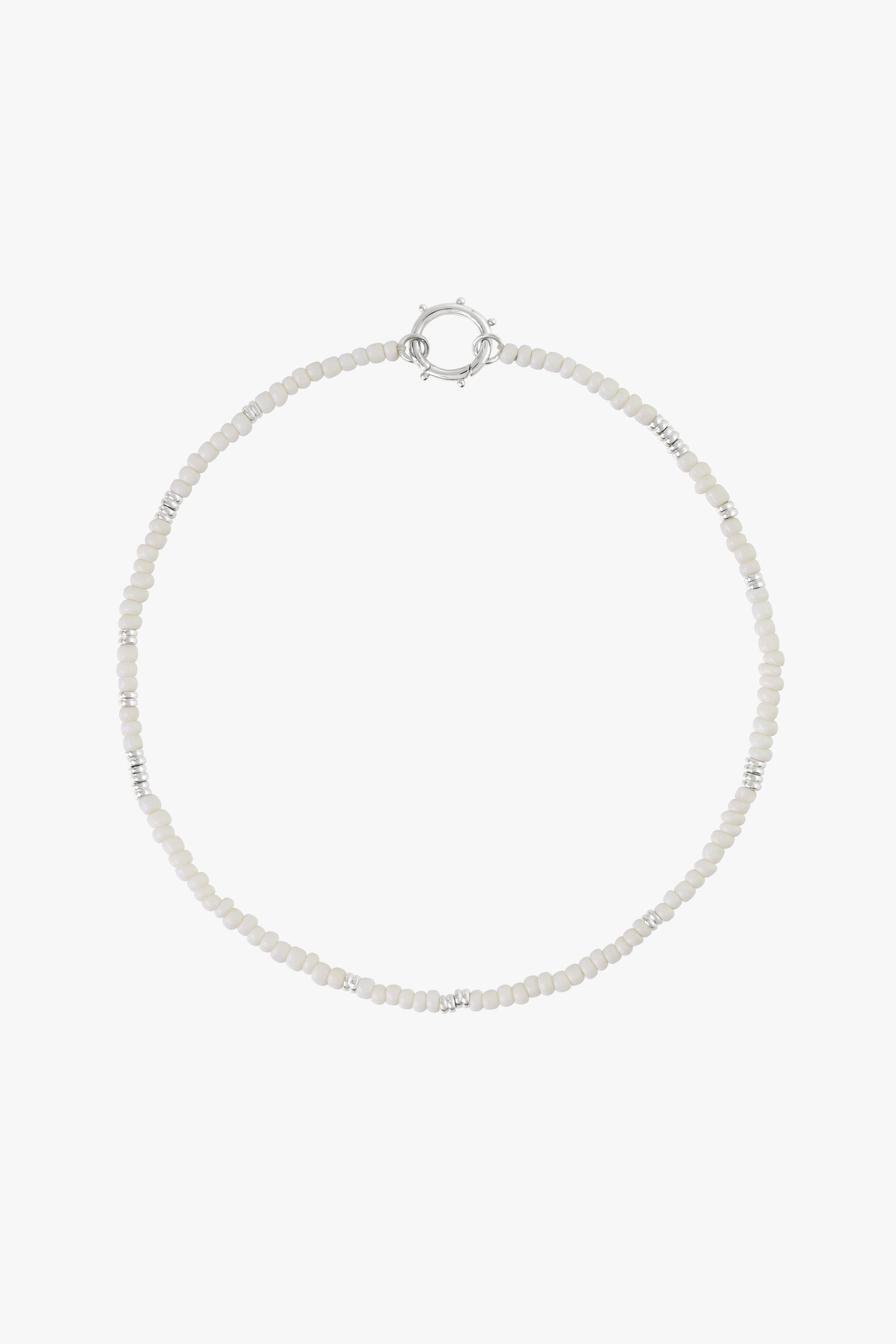 White clasp necklace silver-Necklace-wildthings_collectables-Silver-Necklace (no clasp)--abc