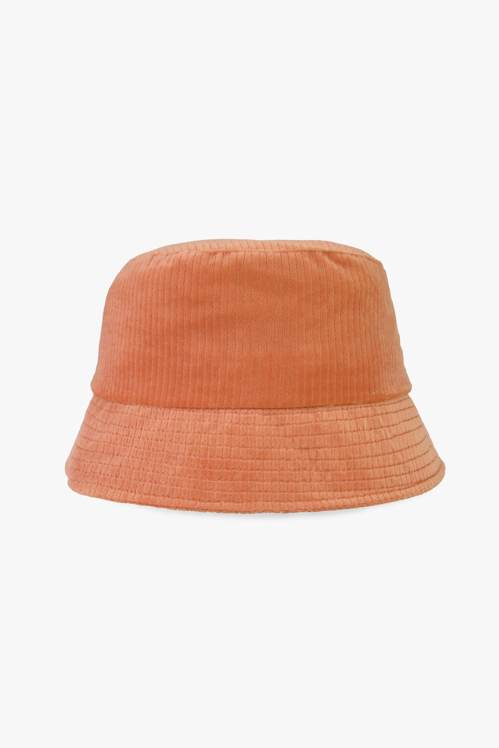 Orange velvet bucket hat-abc