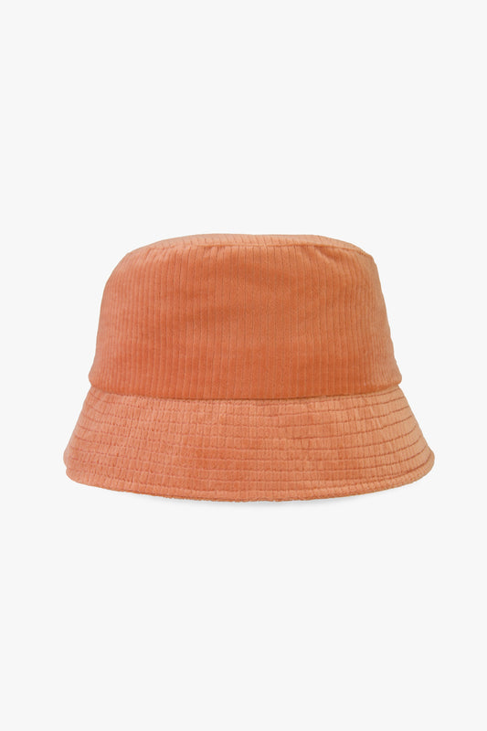 Orange velvet bucket hat-abc