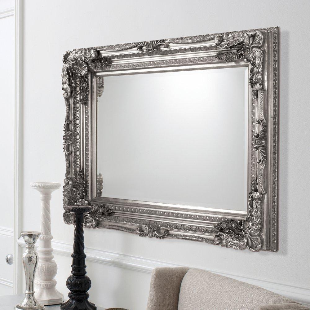 Carved Alexandre Mirror Silver 1200x895mm-abc