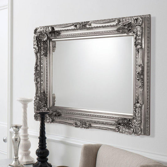 Carved Alexandre Mirror Silver 1200x895mm-abc
