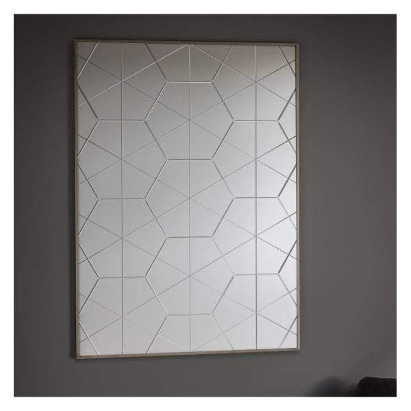 Esagono Groove Cut Hexagon Mirror 760x1065mm-abc