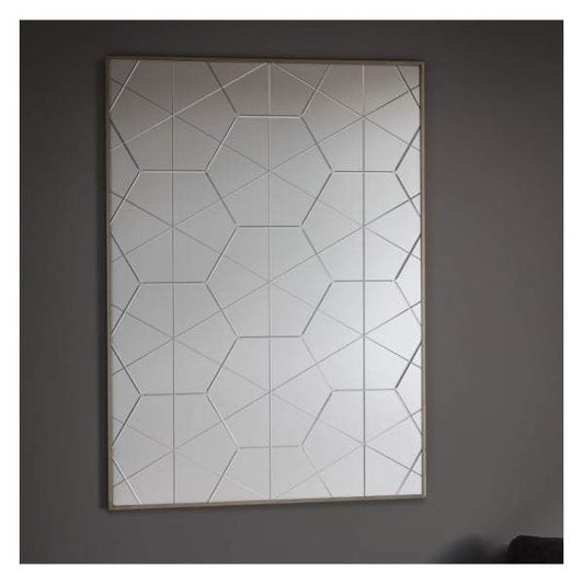 Esagono Groove Cut Hexagon Mirror 760x1065mm-abc