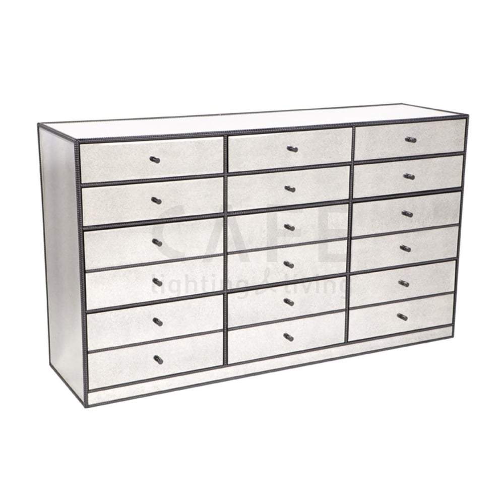 Brentwood Black Satin 12 Drawer Chest-abc