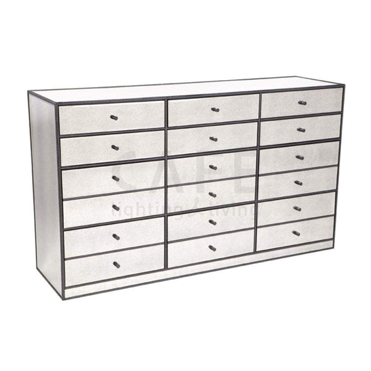 Brentwood Black Satin 12 Drawer Chest-abc