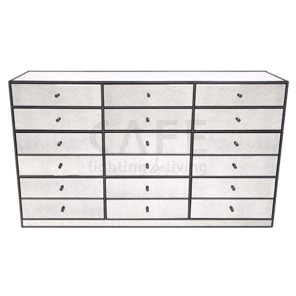 Brentwood Black Satin 12 Drawer Chest-abc