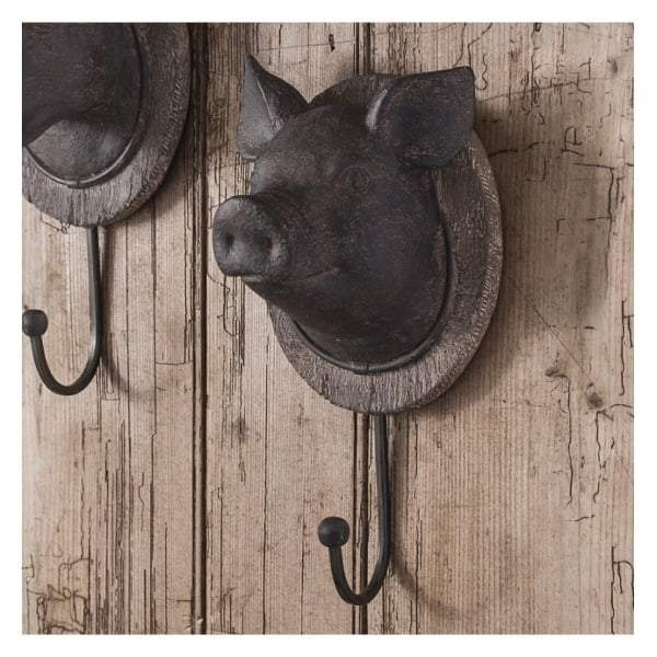 Pig Head Wall Hook 125x110x245mm-Sculptures-Bodhi-Default Title---abc