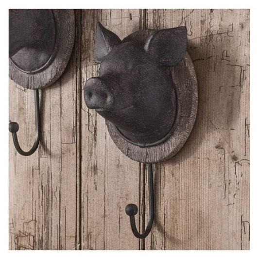 Pig Head Wall Hook 125x110x245mm-Sculptures-Bodhi-Default Title---abc