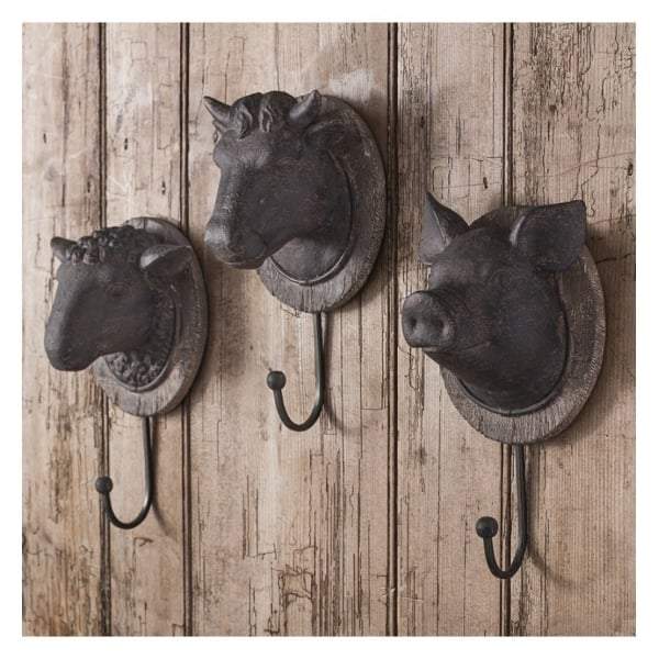 Pig Head Wall Hook 125x110x245mm-Sculptures-Bodhi-Default Title---abc