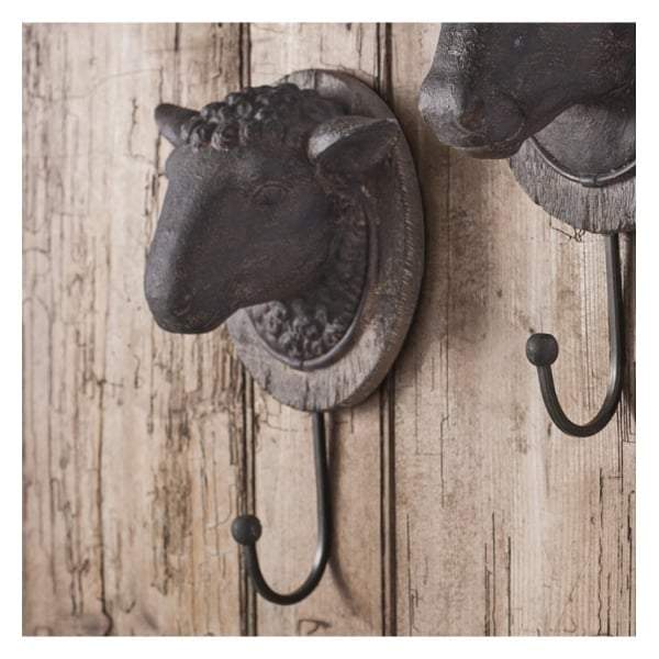 Sheep Head Wall Hook 155x105x240mm-Sculptures-Bodhi-Default Title---abc