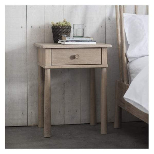 Walter Oak 1 Drawer Bedside-Bedside Tables-Frank Hudson-Default Title---abc