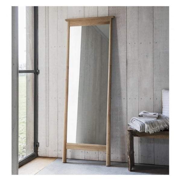 Walter Solid Oak Cheval Mirror 640x1740mm-Mirrors-Hudson Living-Default Title---abc