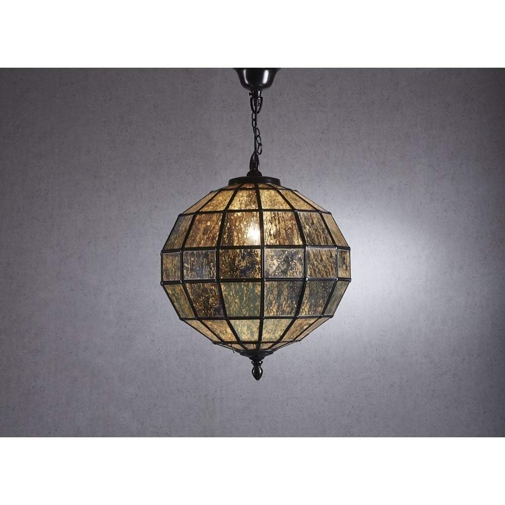 Mercury Glass Pendant in Bronze-abc