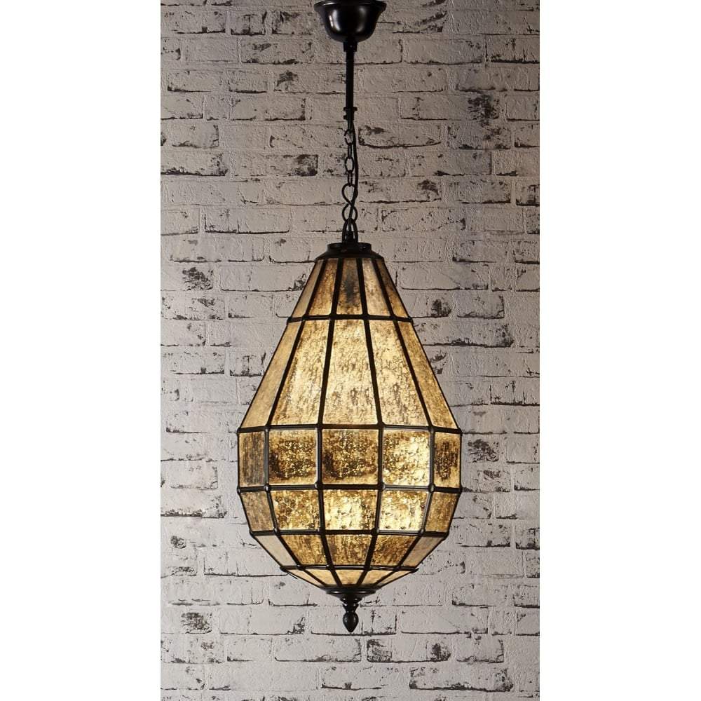 Portobello Glass Pendant Lamp in Black-Chandeliers and Ceiling Lights-Emac & Lawton-Default Title---abc