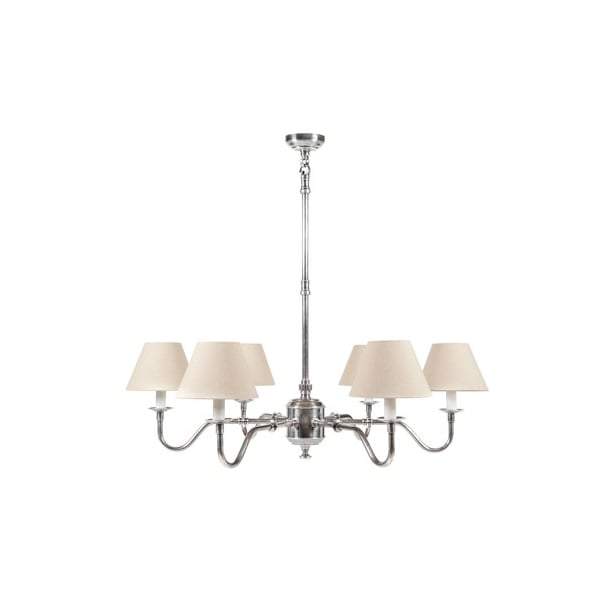 Prescot 6 Arm Chandelier Base Ant.Sil-Chandeliers and Ceiling Lights-Emac & Lawton-Default Title---abc