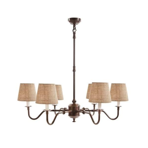 Prescot 6 Arm Chandelier Base Bronze-Chandeliers and Ceiling Lights-Emac & Lawton-Default Title---abc